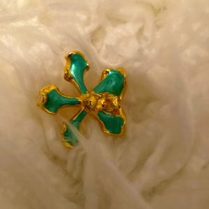 Singapore Orchid Brooch or Pendant, Vintage and Rare, Gold 24 Karat Plated